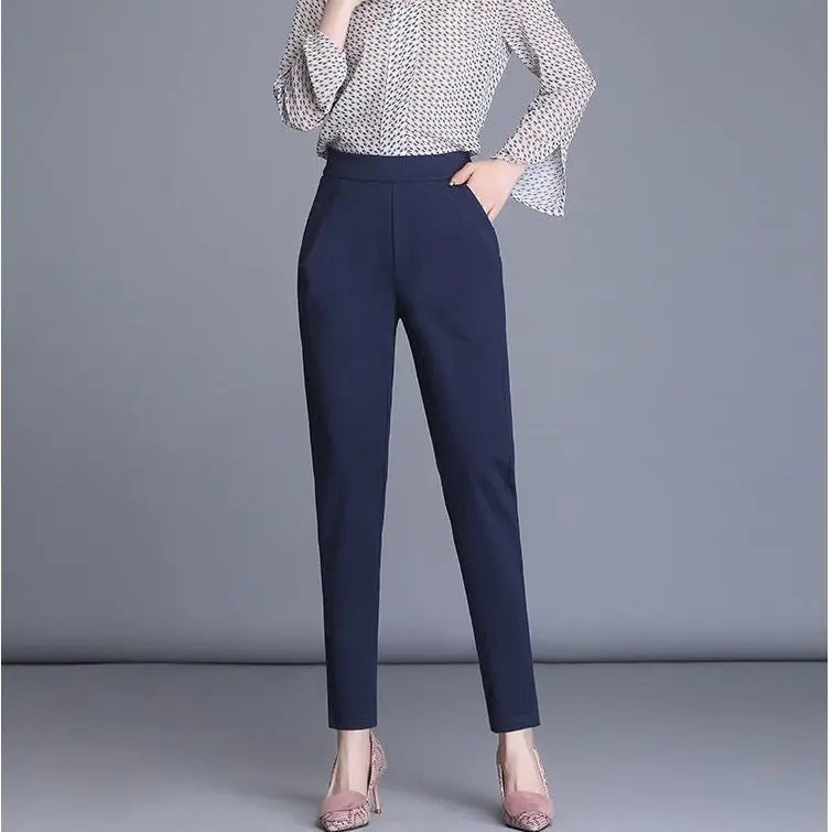 Women Pants 2021 Spring Summer Casual Pants Stretch High Waist Women's Pants Baggy Straight Trousers Pants Pantalones De Mujer Lizbert