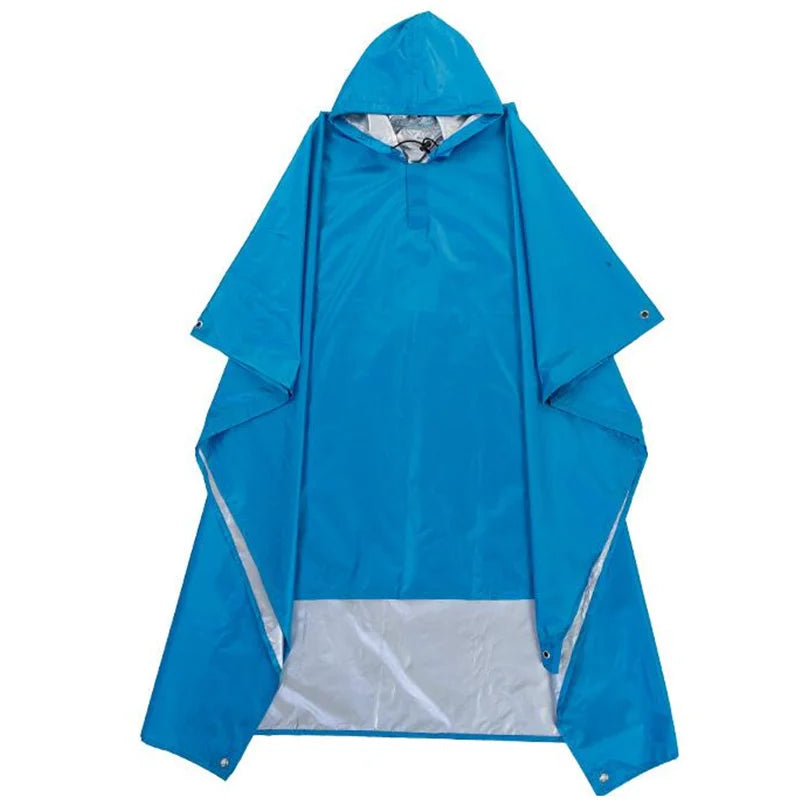 3 in 1 Waterproof Adult Long Raincoat Women Men Rain Coat Jacket Hooded Poncho for Outdoor Hiking Travel Fishing Rainwear Suit Lizbert