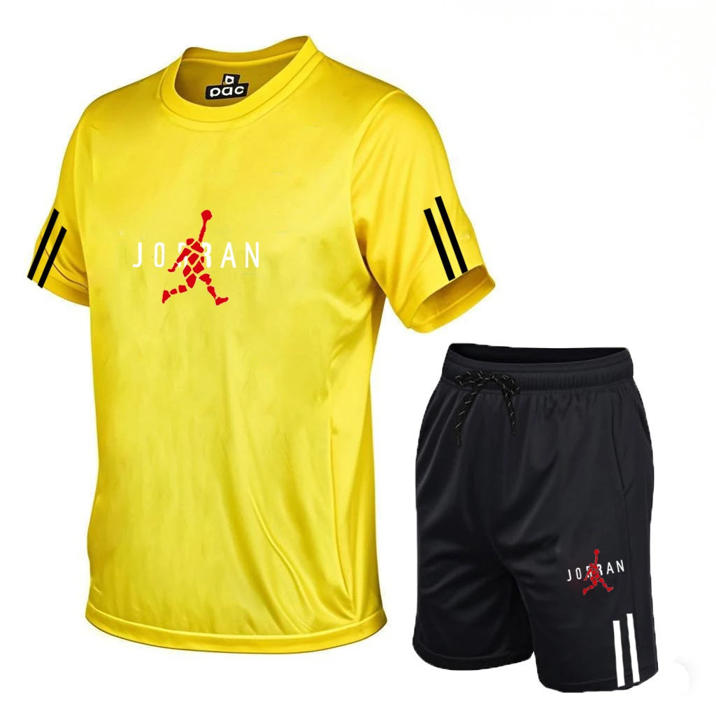 2025 Men's New High Quality Short Sleeve Shorts Set, Printed Sports Set, Men's Casual Fashion Short Sleeve Shorts Lizbert