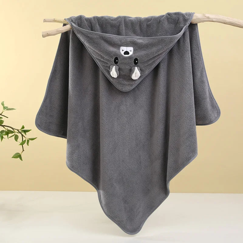 Cute Bath Towel for Baby Soft Absorbent Towel Newborn Swaddle Wrap Baby Blankets for Girls Boys Lizbert