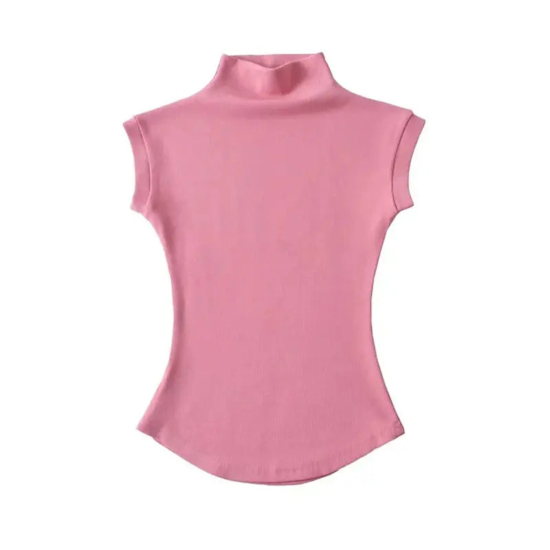 Premium, Relaxed & Breathable Casual Short-Sleeve Women Turtleneck Top Lizbert