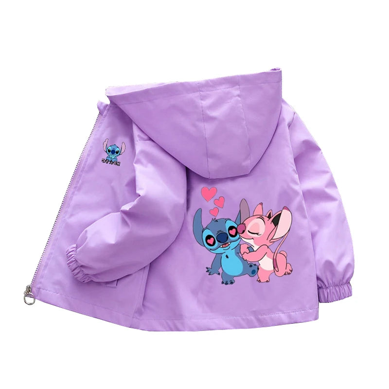 Sanrio Girls Cartoon Kuromi Cinnamoroll Jacket Hello Kitty ‌Princess Coats Spring Autumn Kids Hooded Jackets Casual Outerwear