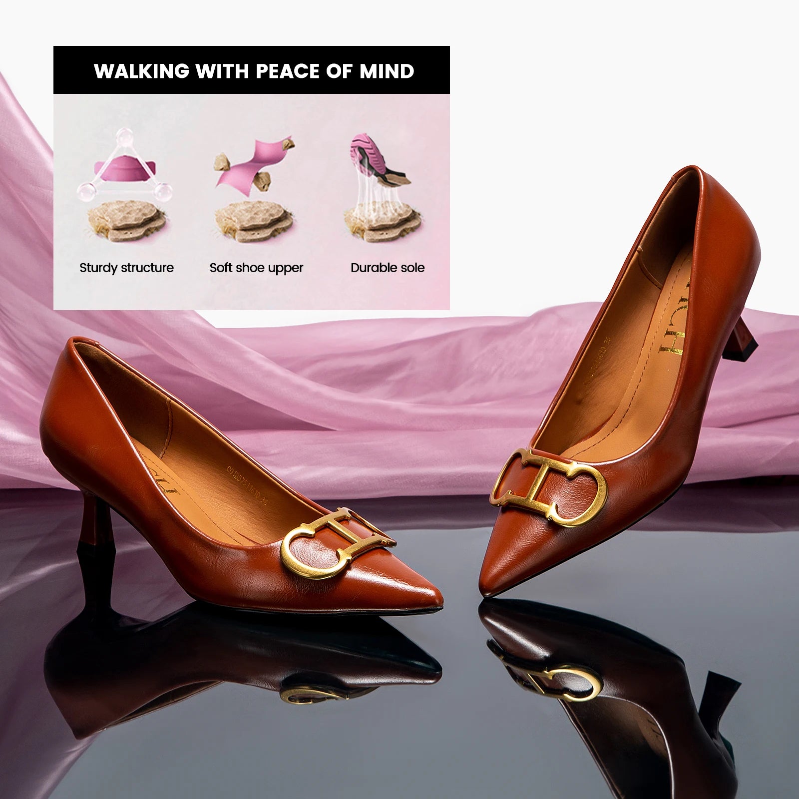 Comfortable Pointed Toe - High Heels Patent Ladies Shoes