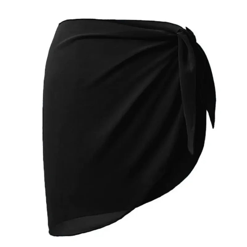 Women Short Sarongs Swimsuit Summer Coverups Beach Bikini Wrap Sheer Short Ladies Skirt Chiffon Scarf Cover Ups For Swimwear Lizbert