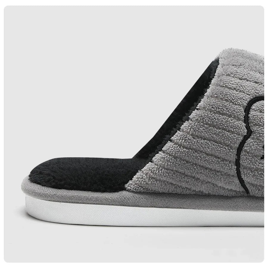 Winter Warm Plush Men Slippers Non Slip Soft Shoes Comfort Flat Heel Indoor Bedroom Couple's Slippers for Home Shoes in Autumn