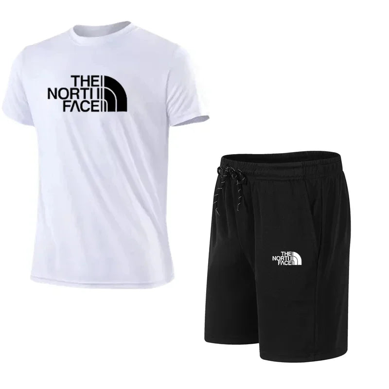 Men's fitness suits, sportswear, casual t-shirts, photography outfits, slow-paced running, brand new, two-piece set S-4XL - Lizbert