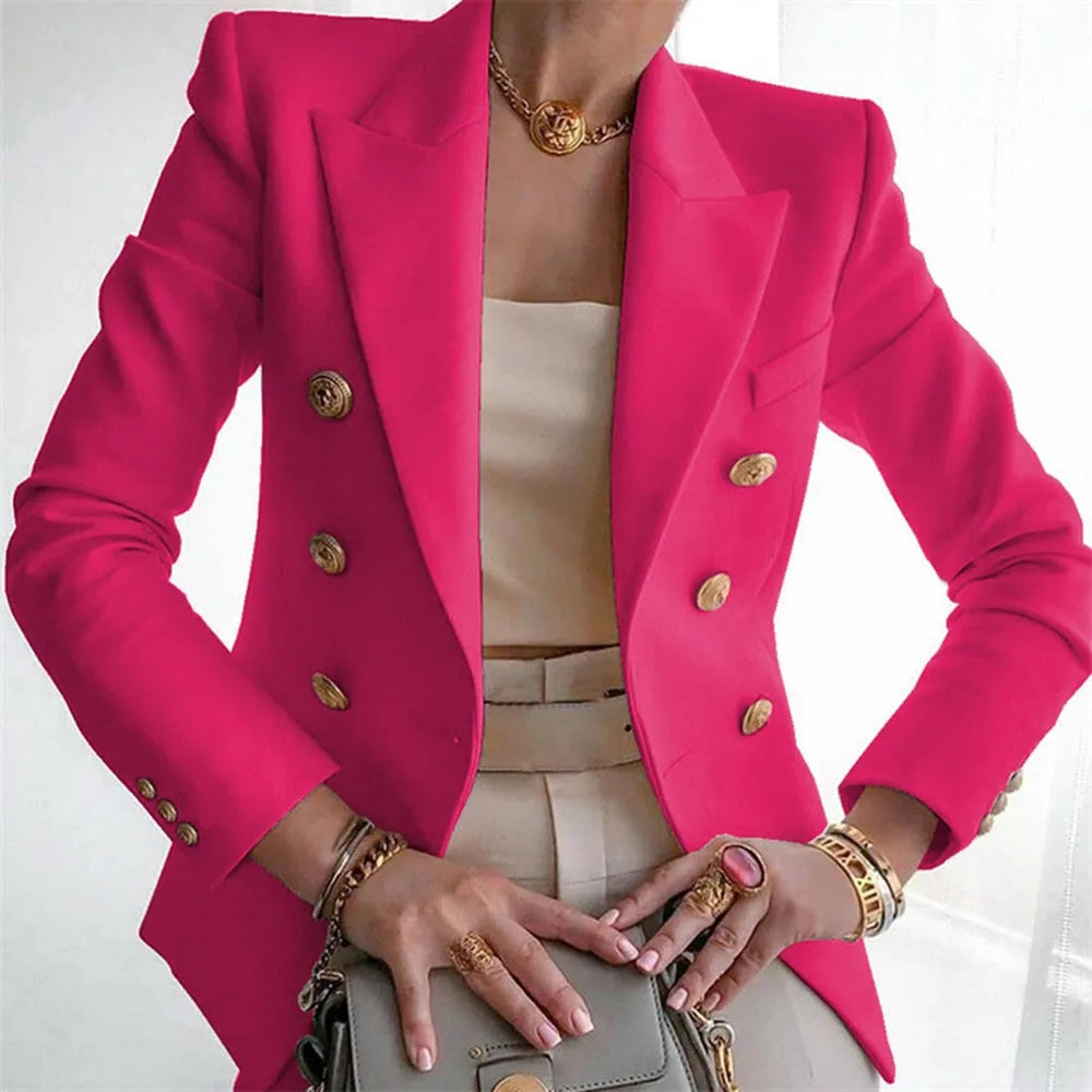 Casual Long Sleeve Blazers Femme Women Coat 2025 Fashion Jacket Outerwears Office Blazer Woman Clothes Spring Autumn Lizbert