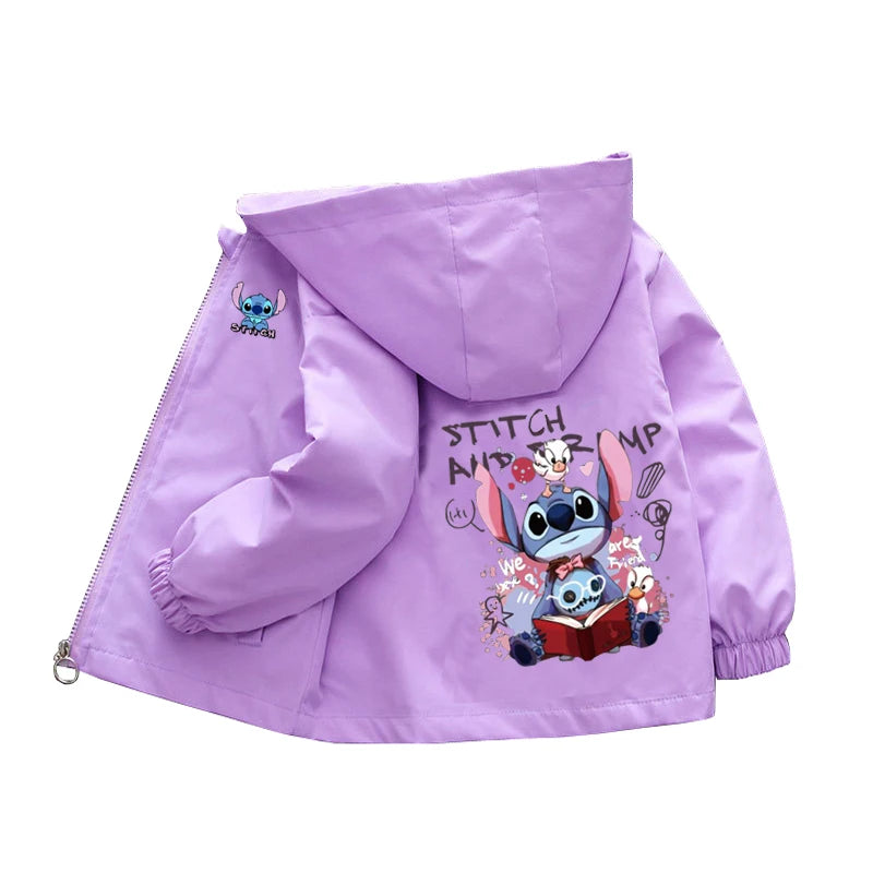 Sanrio Girls Cartoon Kuromi Cinnamoroll Jacket Hello Kitty ‌Princess Coats Spring Autumn Kids Hooded Jackets Casual Outerwear