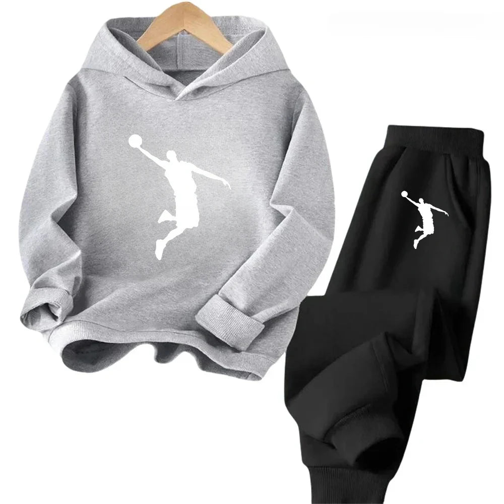 Autumn Winter Children Set Fashion Sports Boys Girls Hoodie+Pants Suits 4-14 Years Casual Fashion 2Pcs Tracksuits Kids Clothing Lizbert