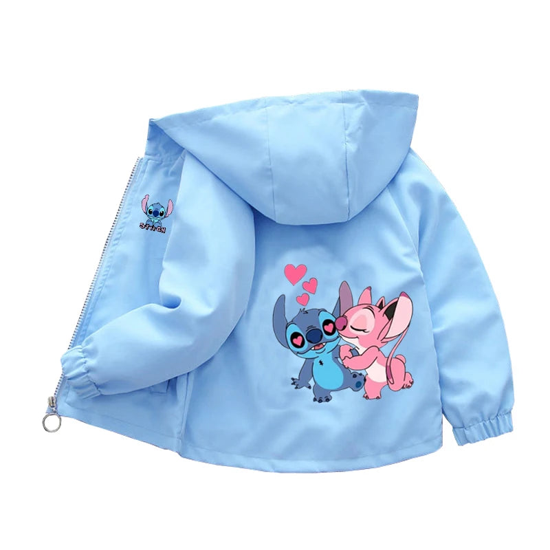 Sanrio Girls Cartoon Kuromi Cinnamoroll Jacket Hello Kitty ‌Princess Coats Spring Autumn Kids Hooded Jackets Casual Outerwear