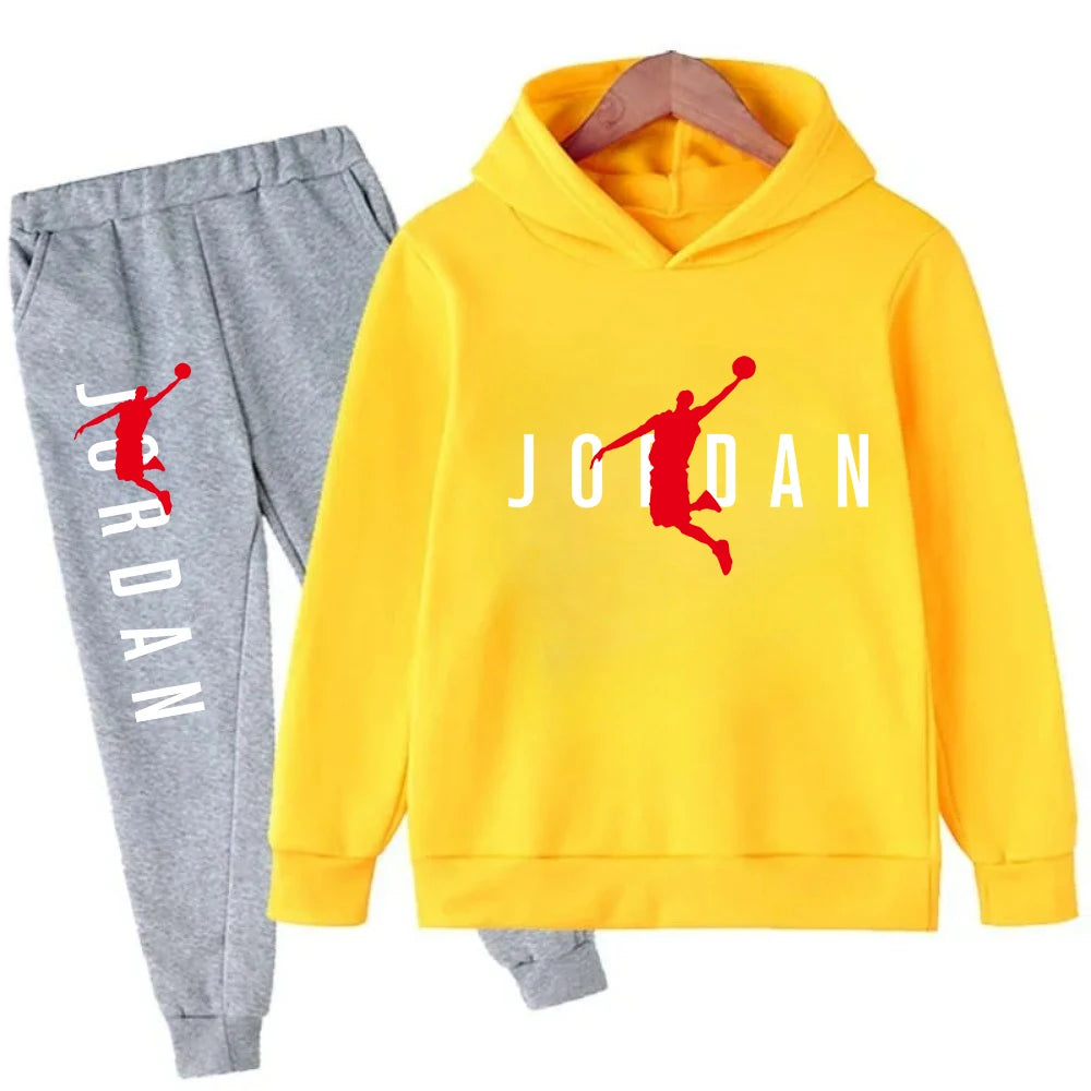 Spring Autumn Slam Dunk Master Pattern Printed Children Hoodie + Pant Suit 2pcs Set Kids Boy Girl Fashion Clothing Sportsuit