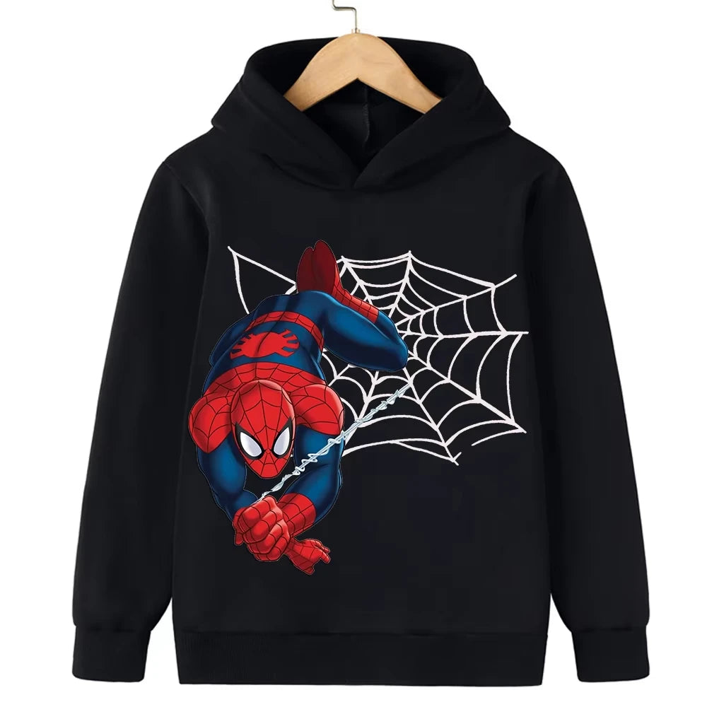 Kids Spring Autumn  Hoodies Fashion Cartoon Printing Baby Boys Clothes Boys Casual Tops Sweatshirts 2-14Years Old JW0001