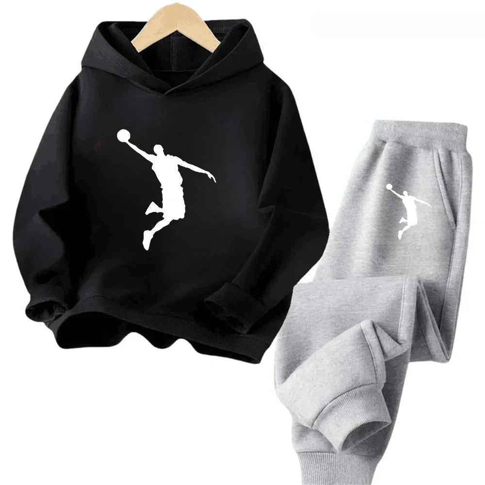 Autumn Winter Children Set Fashion Sports Boys Girls Hoodie+Pants Suits 4-14 Years Casual Fashion 2Pcs Tracksuits Kids Clothing