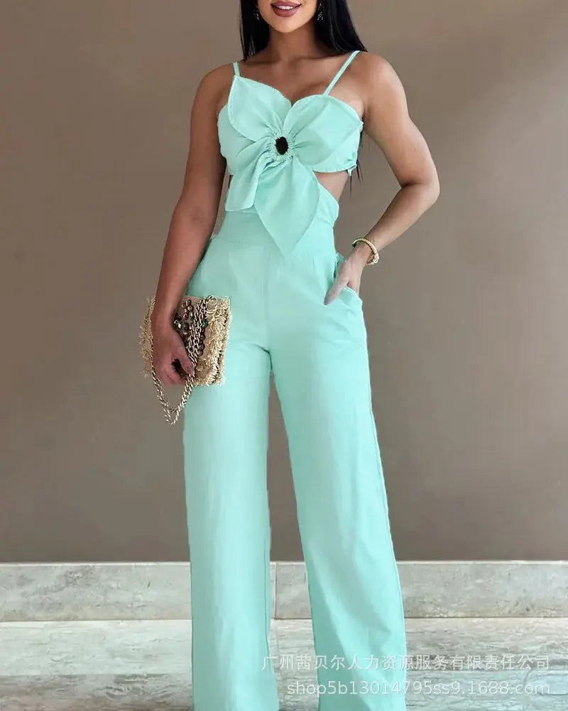 Prism White Jumpsuit – Elegant Wide-Leg One-Piece for Brides and Occasions Lizbert