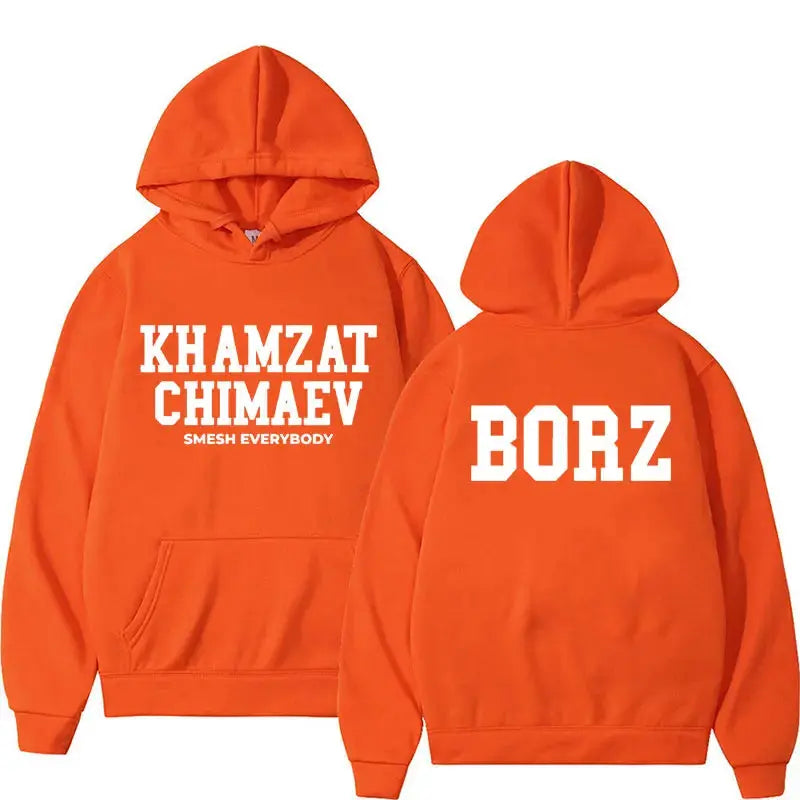 Khamzat Chimaev Logo Print Hoodies for Men Women Fashion Casual Oversized Pullovers Sweatshirts Retro Autumn/Winter Warm Hoodie Lizbert