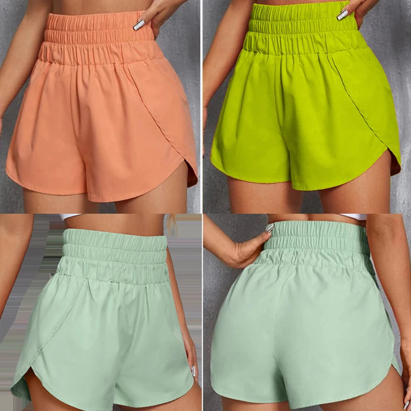 Women Shorts Gym Sports Casual Jogging Running Fitness Trouser Lady Elastic Waist Summer Streetwear Home Fashion Short Pants New - Lizbert