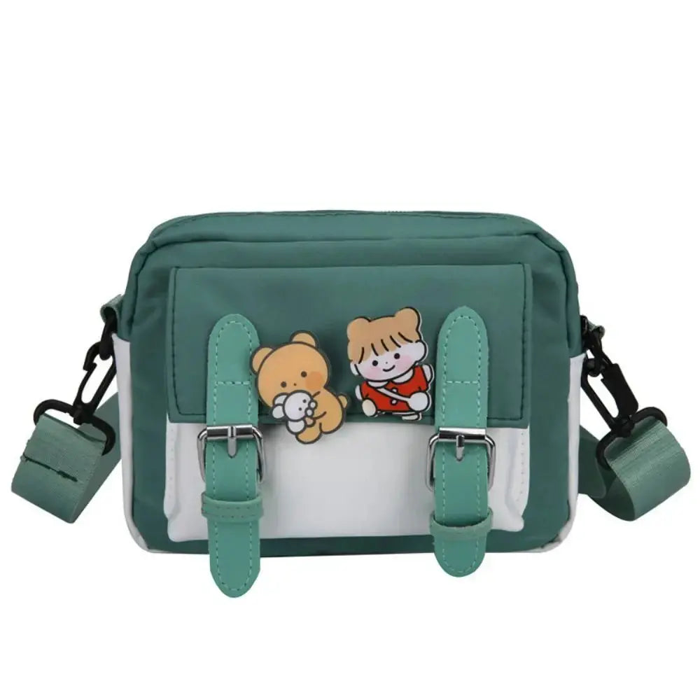 Crossbody Bag Female Cute Girl Color Matching Nylon Shoulder Bag Sling Bag Lizbert