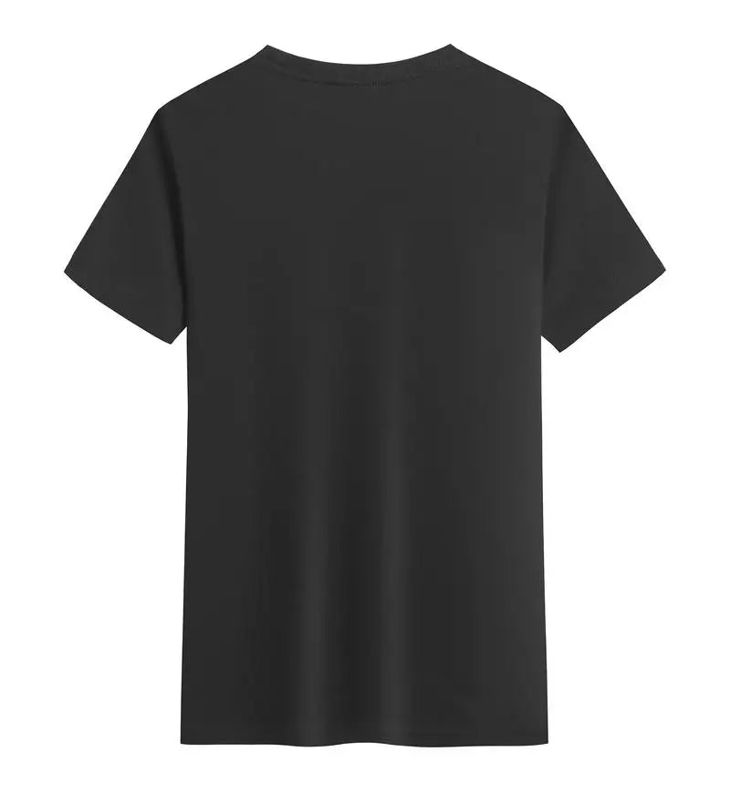 Summer Men's Short Sleeved T-shirt 90s T Shirt Paris  Printed High-Quality Cotton Solid Color Fashion Casual Cool Women/Men Tops