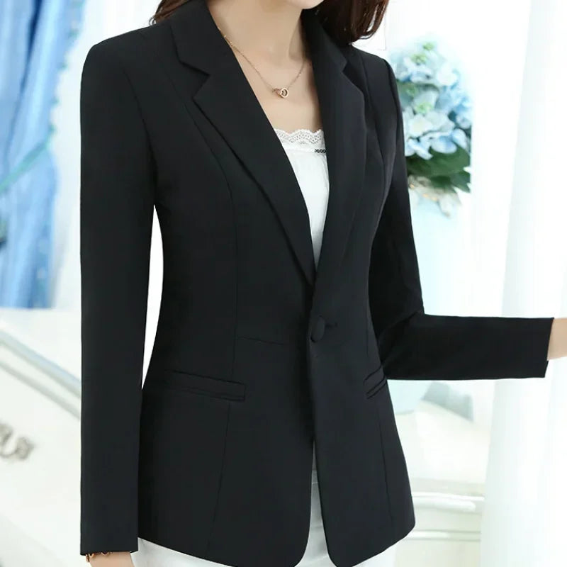 Elegant Long Sleeved -  Ladies Office Blazer
