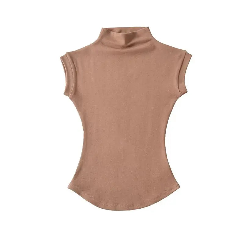 Premium, Relaxed & Breathable Casual Short-Sleeve Women Turtleneck Top Lizbert
