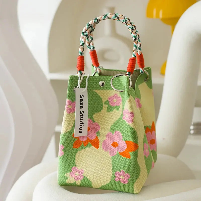 women's handbag Knitted Handbag Tote Bag - Fashion Water Bucket Purse for Work, Travel, Shopping Lizbert