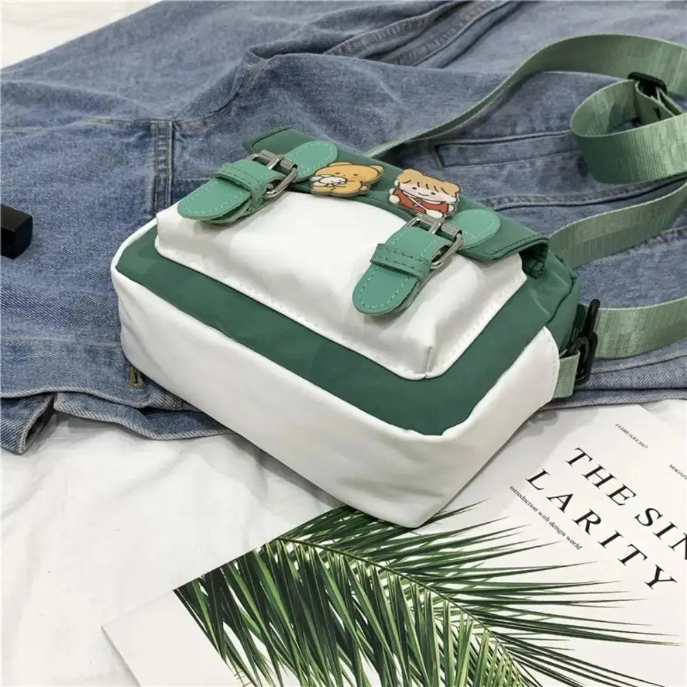 Crossbody Bag Female Cute Girl Color Matching Nylon Shoulder Bag Sling Bag Lizbert