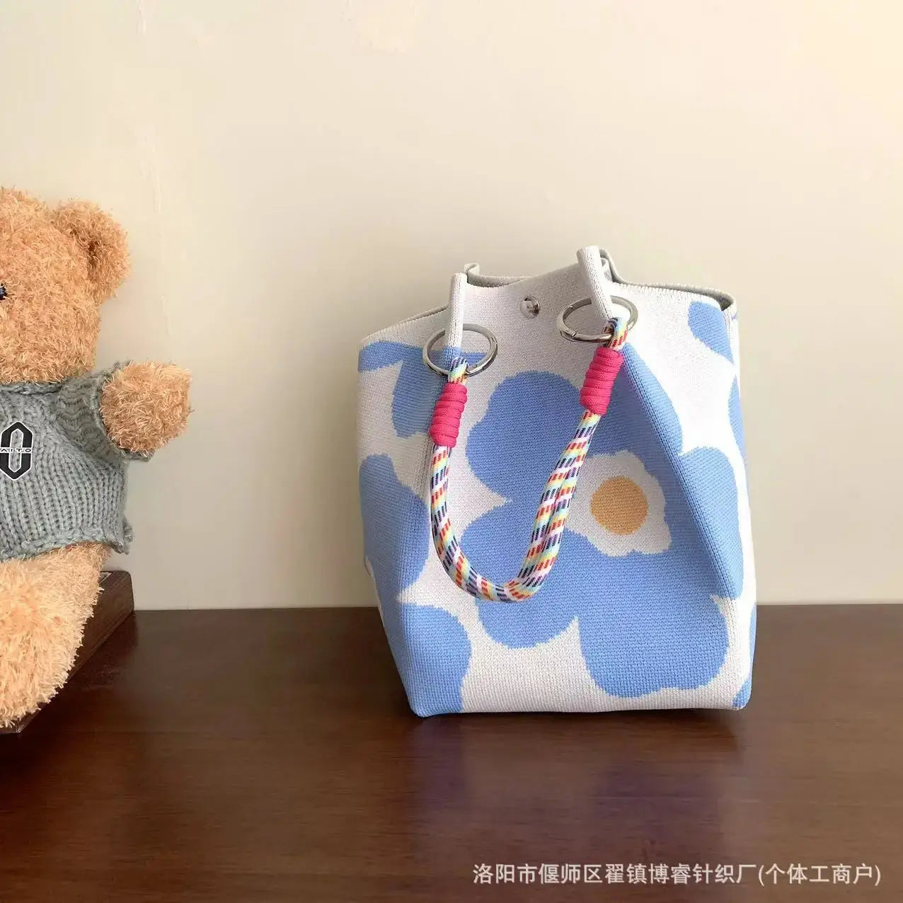 women's handbag Knitted Handbag Tote Bag - Fashion Water Bucket Purse for Work, Travel, Shopping Lizbert