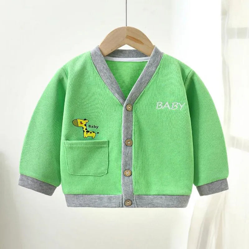 New Children Knitted Cardigan Sweater Spring Autumn Baby Boys Girls Coat Long Sleeve Outerwear Kids Clothes Fashion Clothing Lizbert