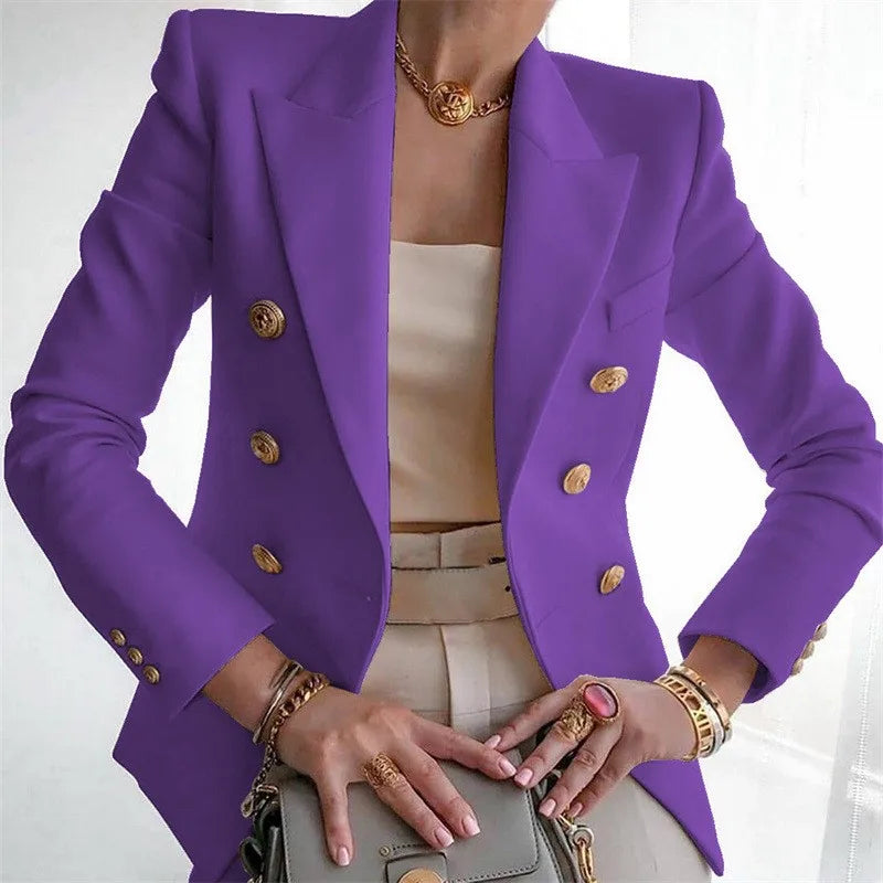 Casual Long Sleeve Blazers Femme Women Coat 2025 Fashion Jacket Outerwears Office Blazer Woman Clothes Spring Autumn Lizbert