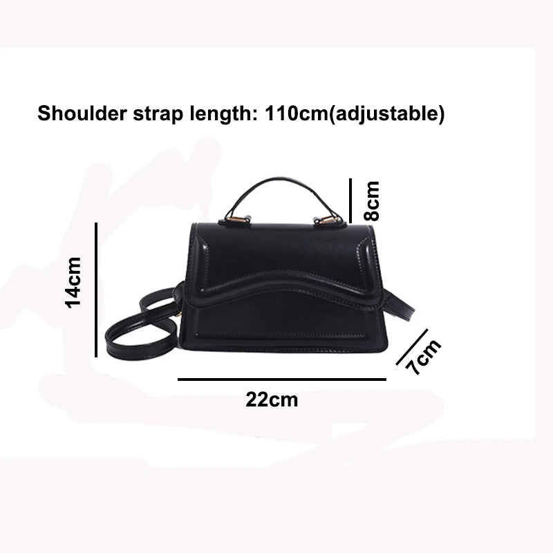 Women's New Flip Small Handbag Fashion Solid Color Shoulder Bag Lizbert