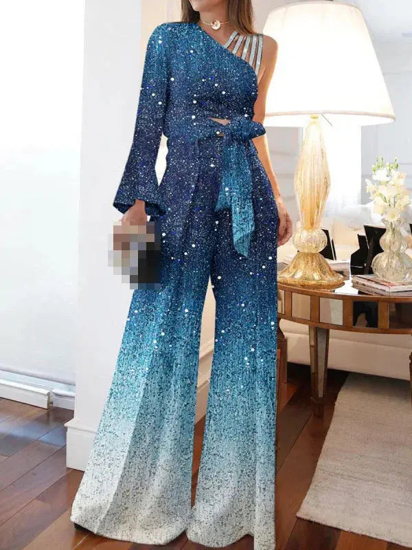 Chiffon Off Shoulder Blouse – Romantic Ruffle Sleeve Date Night Top Lizbert