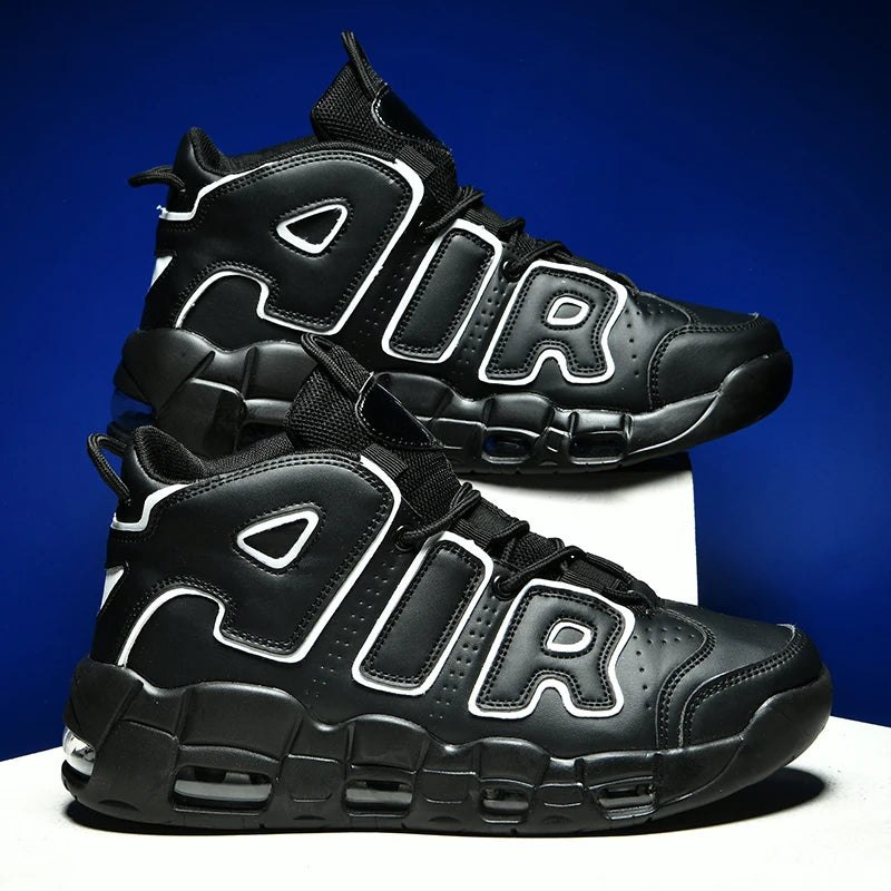 Men's Air Cushion Mid-Top Sports Shoes - Plus Size, Lightweight Non-Slip Basketball & Running Shoes with Shock-Absorbing Sole Lizbert