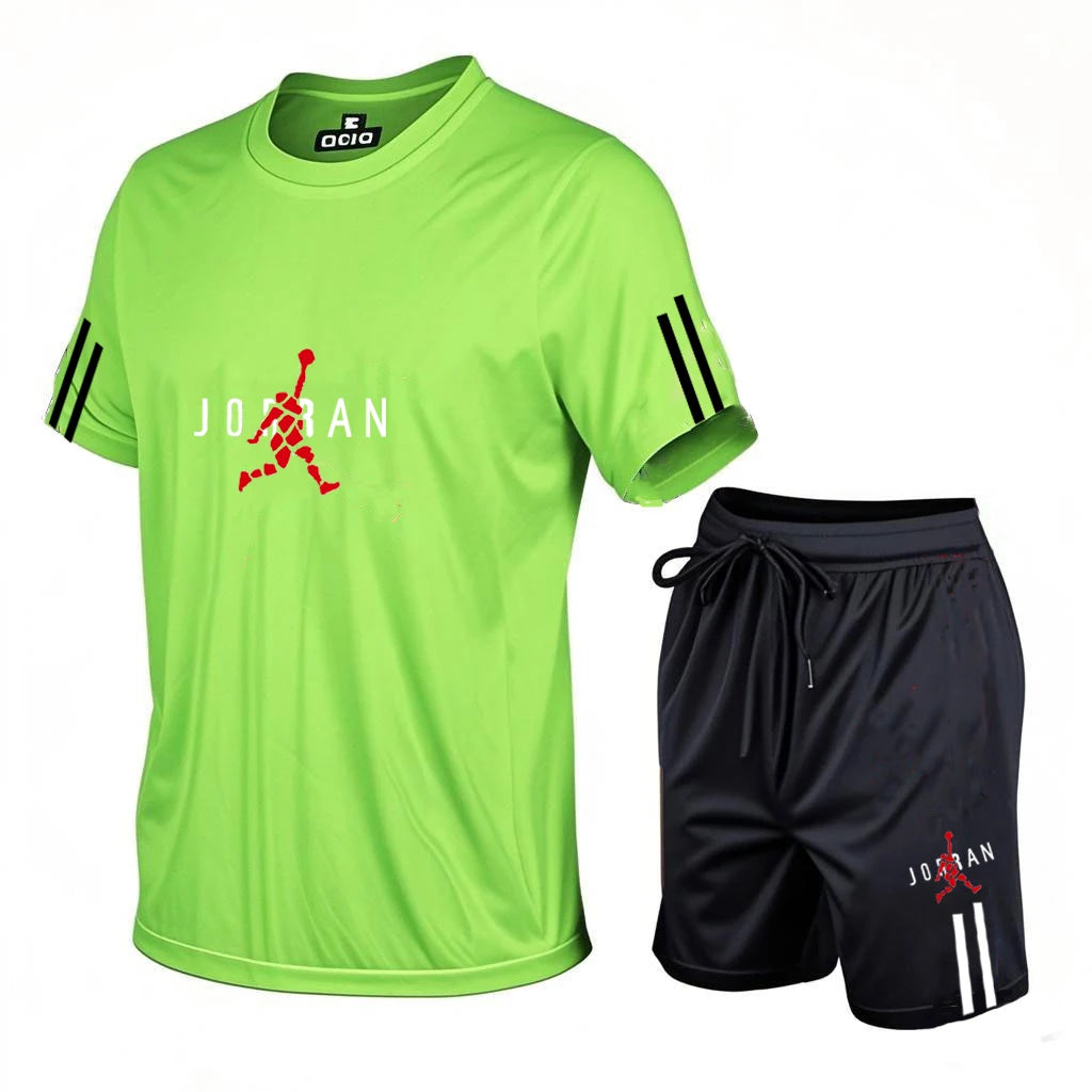 2025 Men's New High Quality Short Sleeve Shorts Set, Printed Sports Set, Men's Casual Fashion Short Sleeve Shorts Lizbert