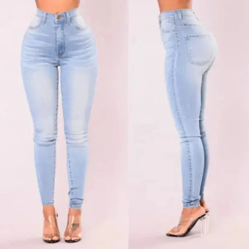 Flattering and Comfortable High - Waist Women Skinny Pencil Jeans Lizbert
