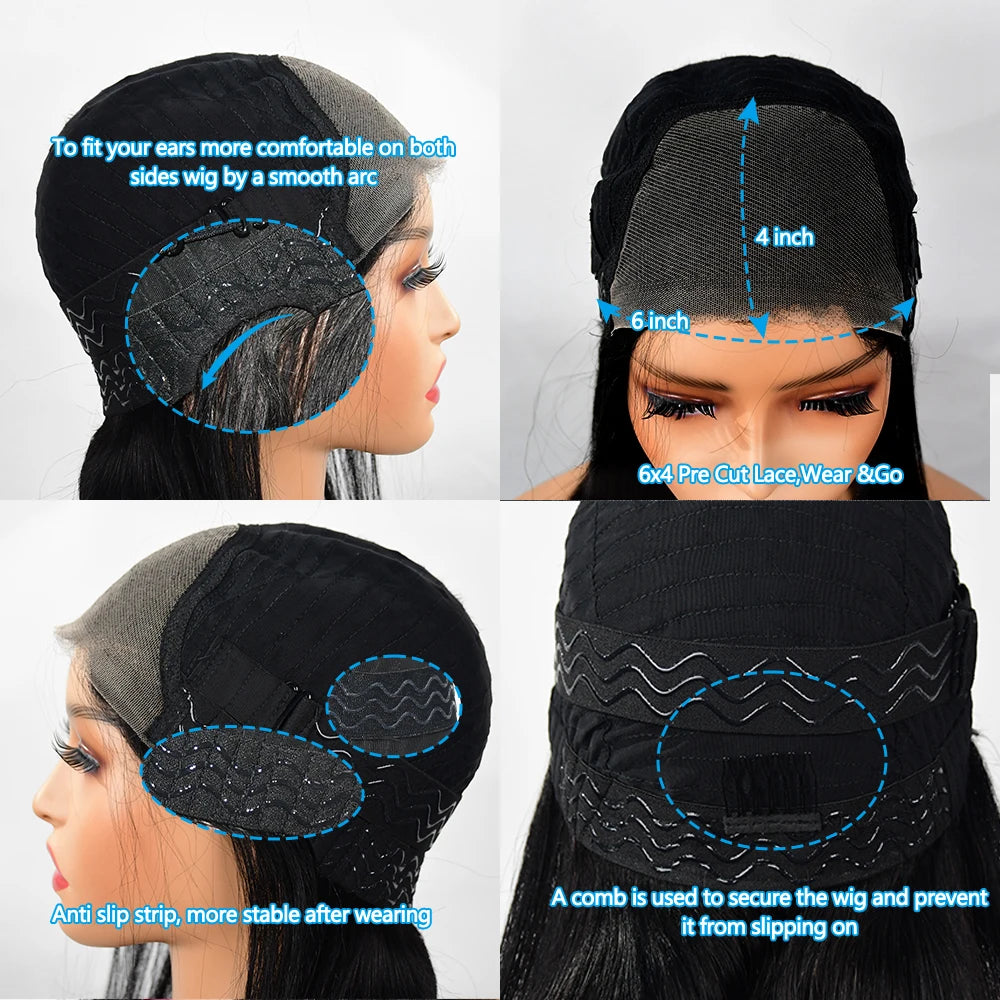 Breathtaking Pre - Plucked Top Ready to Wear Clueless Brazilian Human Hair Wig