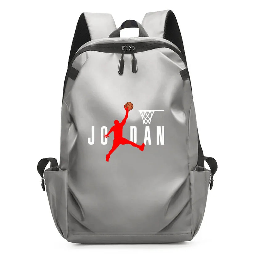 JODAN Letter Pattern Printed Canvas Men Women's Neutral Backpack Student Schoolbag Fashion Boy Girl Laptop Rucksack USB Port Lizbert