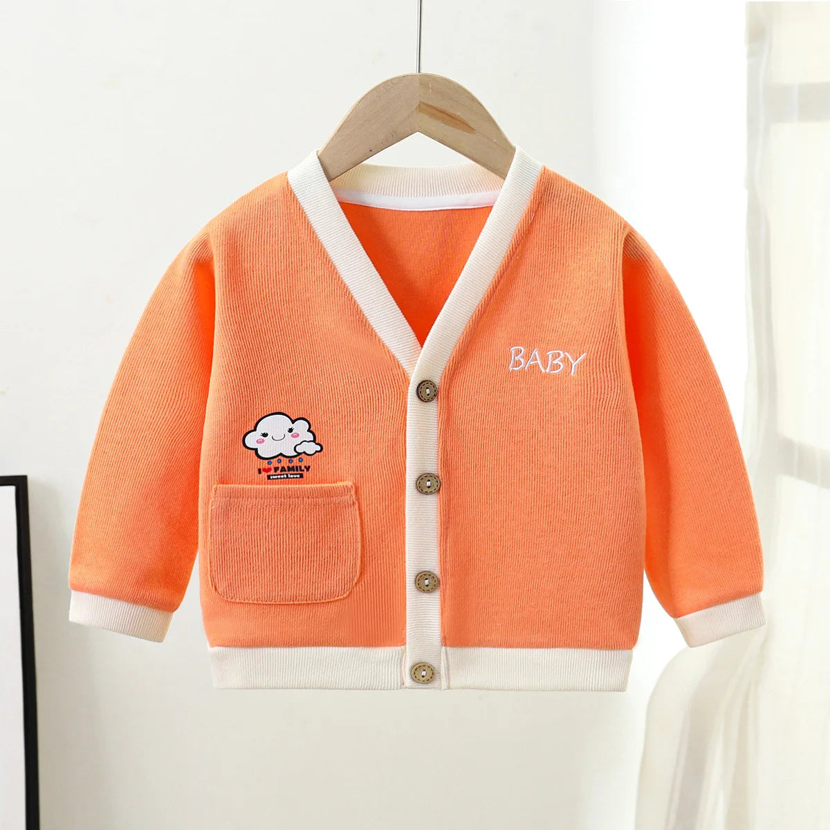 New Children Knitted Cardigan Sweater Spring Autumn Baby Boys Girls Coat Long Sleeve Outerwear Kids Clothes Fashion Clothing Lizbert