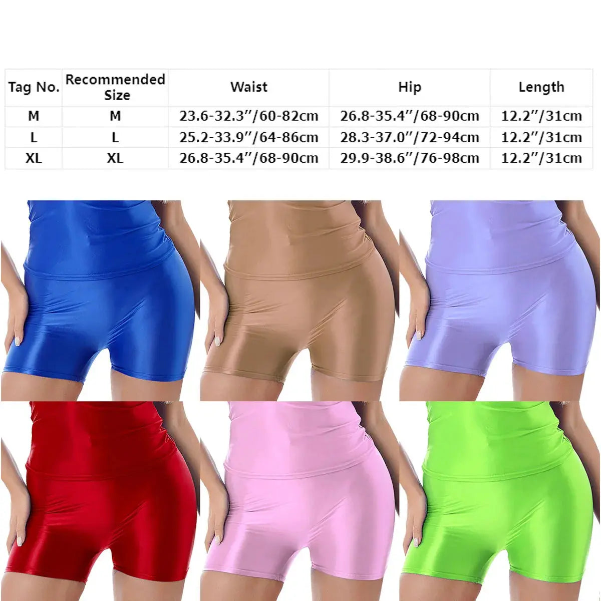womens swimsuit Oil Glossy Swimsuit Outfit Tank Crop Top With Briefs Panties Shorts Workout Sports Suit Pole Dancing Clubwear Swimsuit Lizbert