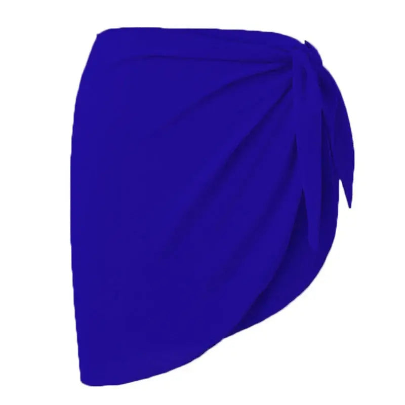 Women Short Sarongs Swimsuit Summer Coverups Beach Bikini Wrap Sheer Short Ladies Skirt Chiffon Scarf Cover Ups For Swimwear Lizbert