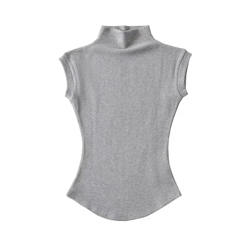 Premium, Relaxed & Breathable Casual Short-Sleeve Women Turtleneck Top Lizbert