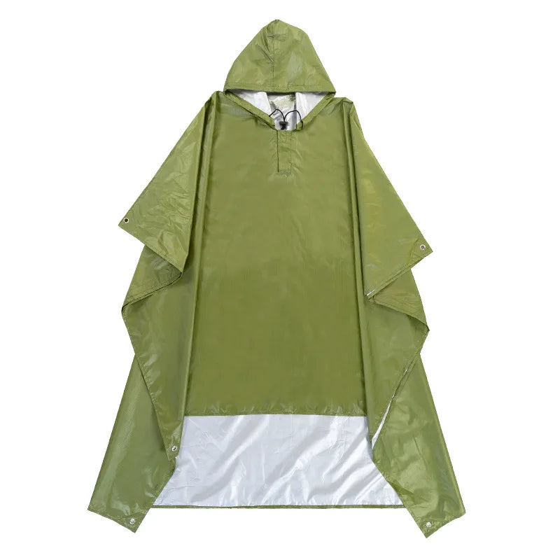 3 in 1 Waterproof Adult Long Raincoat Women Men Rain Coat Jacket Hooded Poncho for Outdoor Hiking Travel Fishing Rainwear Suit Lizbert