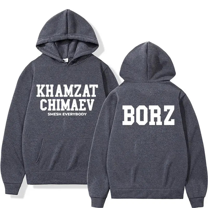 Khamzat Chimaev Logo Print Hoodies for Men Women Fashion Casual Oversized Pullovers Sweatshirts Retro Autumn/Winter Warm Hoodie Lizbert