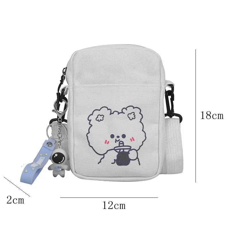 Cute Mini Canvas Handbags Women's Bag Small Cloth Shoulder Crossbody Bags for Women 2023 Ladies Purse Cell Phone Bag Femme Bolsa Lizbert