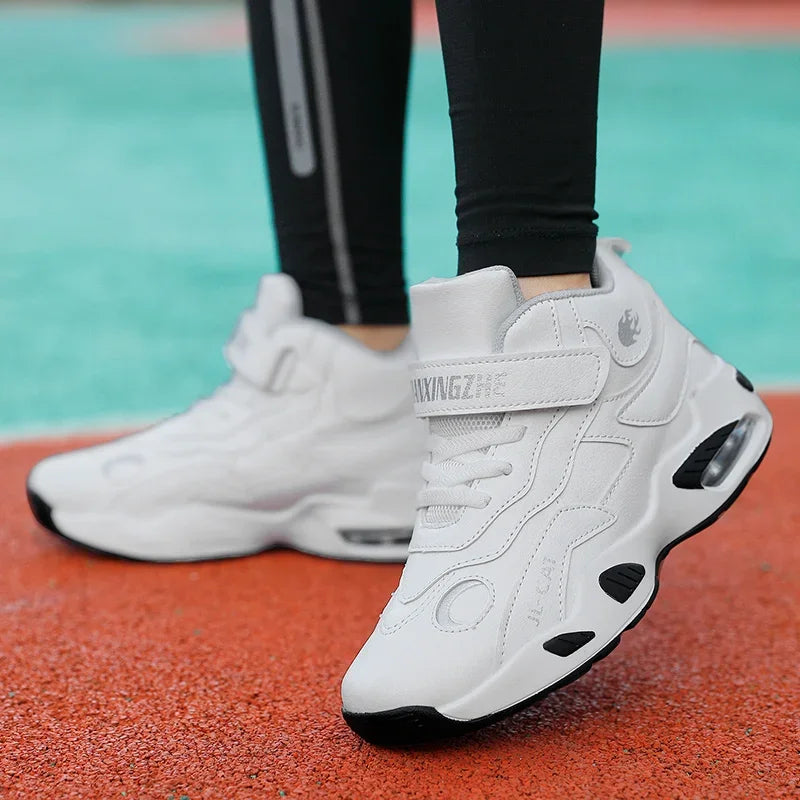 2024 Kids Basketball Shoes Boys Student Sports Shoes School Daily Outdoor Running Sneakers High Top Children Basketball Sneakers