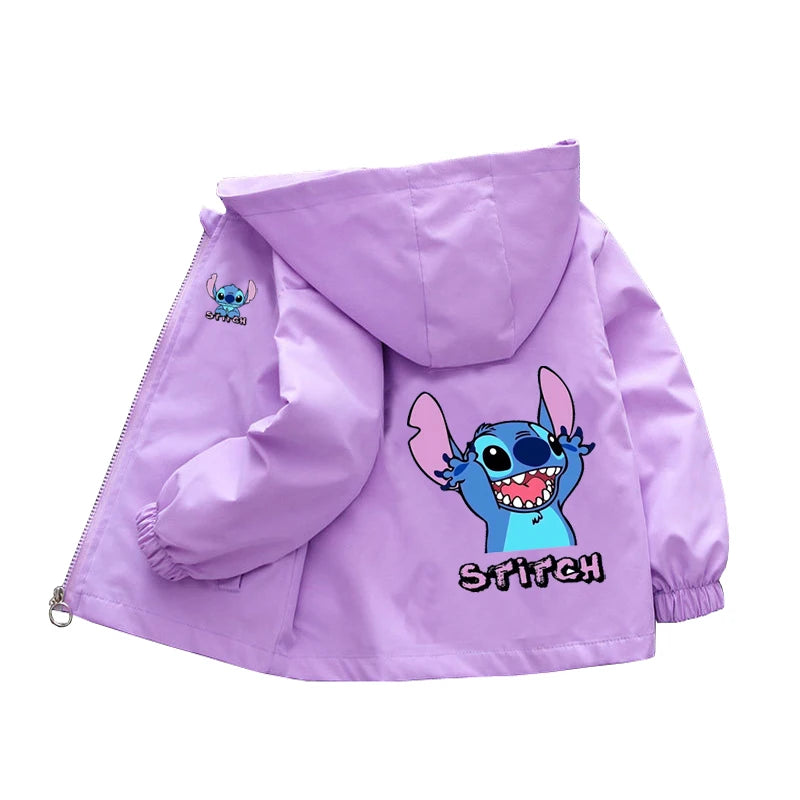 Sanrio Girls Cartoon Kuromi Cinnamoroll Jacket Hello Kitty ‌Princess Coats Spring Autumn Kids Hooded Jackets Casual Outerwear