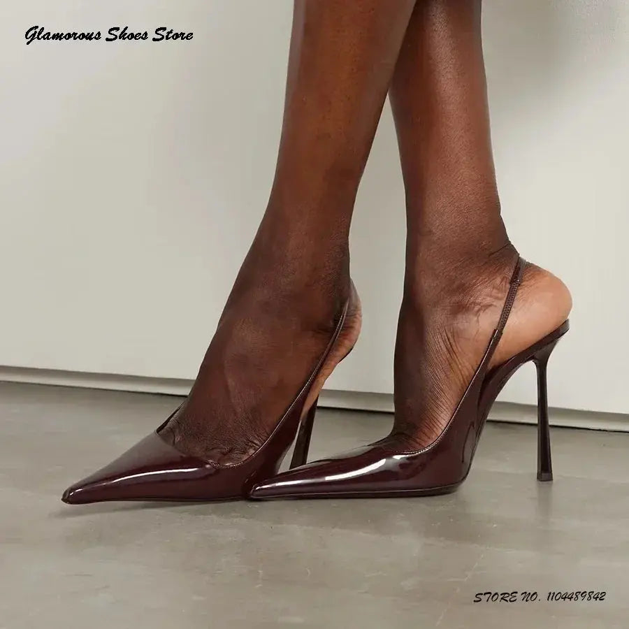 Eye Catching Slingback Thin Heels Ladies Shoes Lizbert
