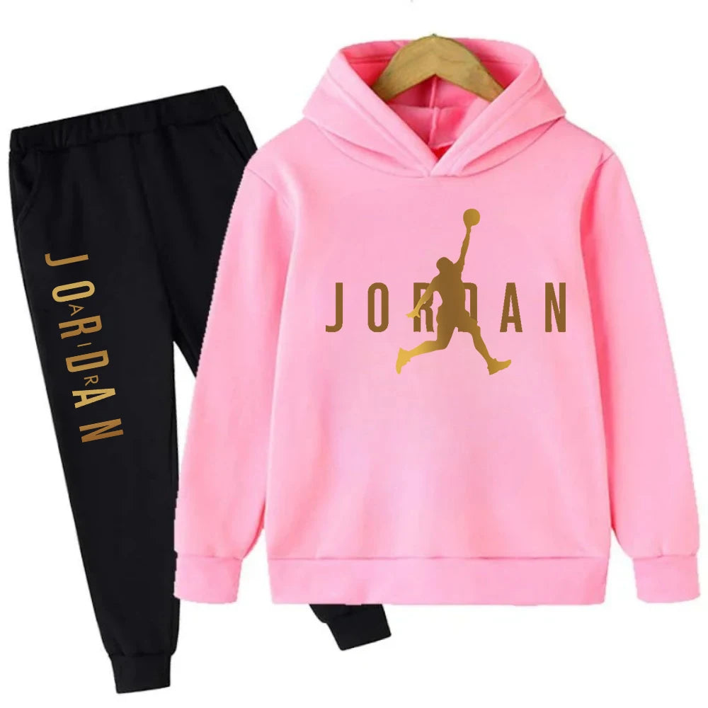 Spring Autumn Slam Dunk Master Pattern Printed Children Hoodie + Pant Suit 2pcs Set Kids Boy Girl Fashion Clothing Sportsuit