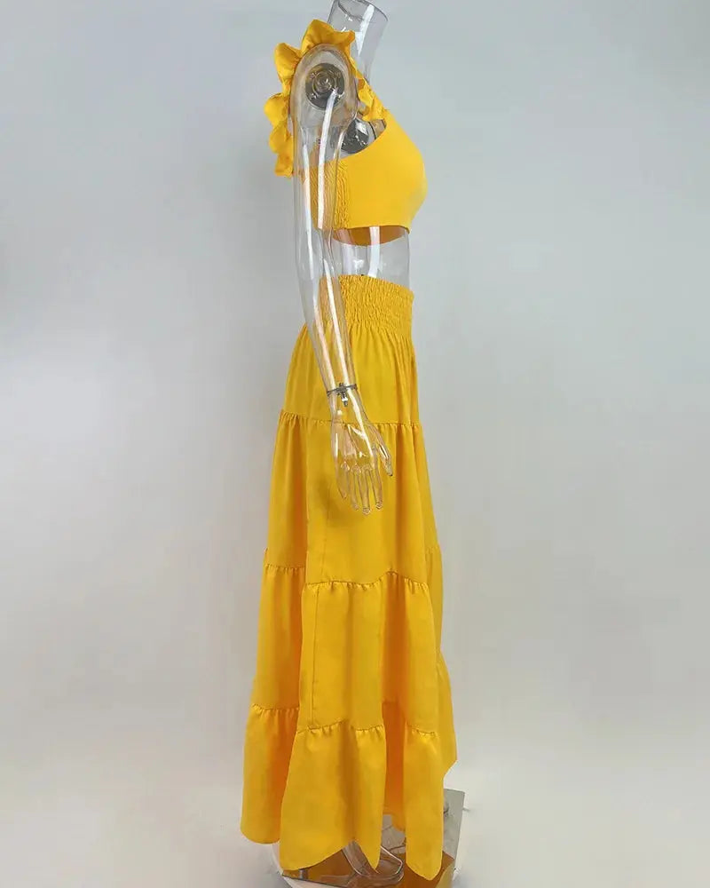 Floral Two-Piece Maxi Set – Effortless Summer Elegance Lizbert