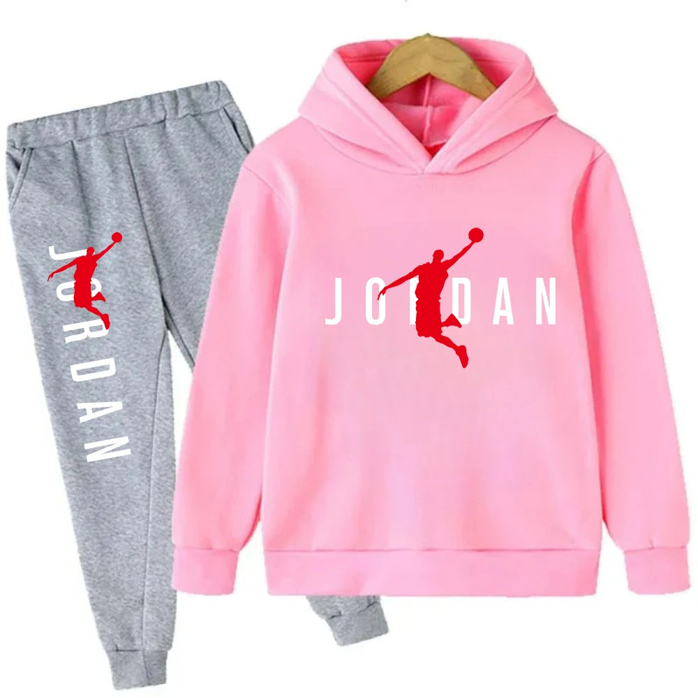 Spring Autumn Slam Dunk Master Pattern Printed Children Hoodie + Pant Suit 2pcs Set Kids Boy Girl Fashion Clothing Sportsuit