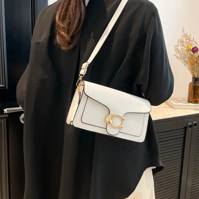 Spot 2026 new bag female advanced texture solid color simple and versatile small bag commuter multi-layered shoulder bag Lizbert